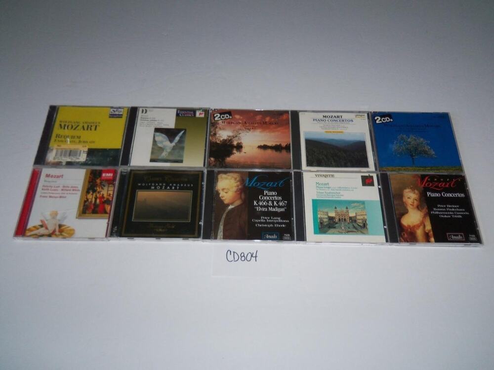 Mozart 10 CD Lot Piano Concertos Organ Orchestra -0518CD804